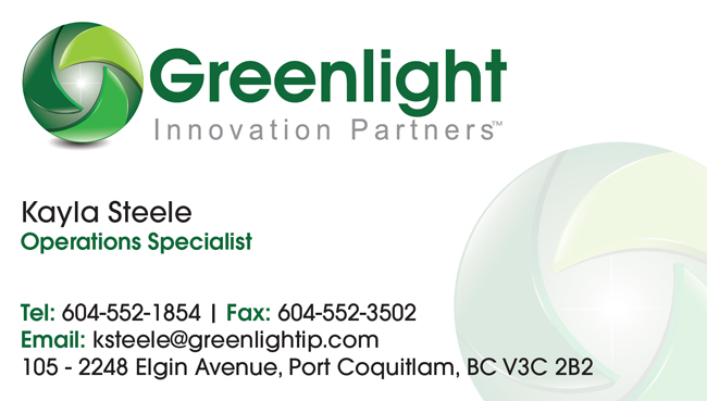 Greenlight Innovation Partners business card front