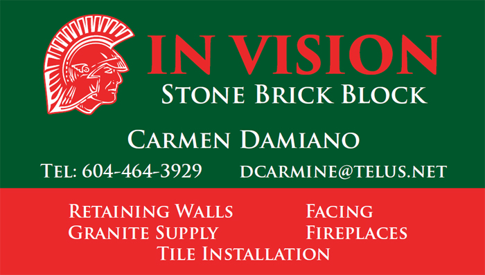 IN VISION Stone Brick Block business card